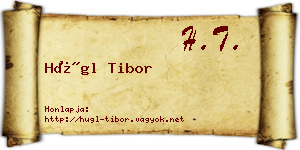 Hügl Tibor névjegykártya